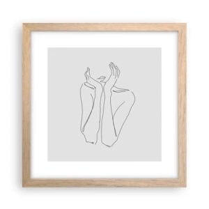 Poster in light oak frame - What Girls Are Dreaming of - 30x30 cm