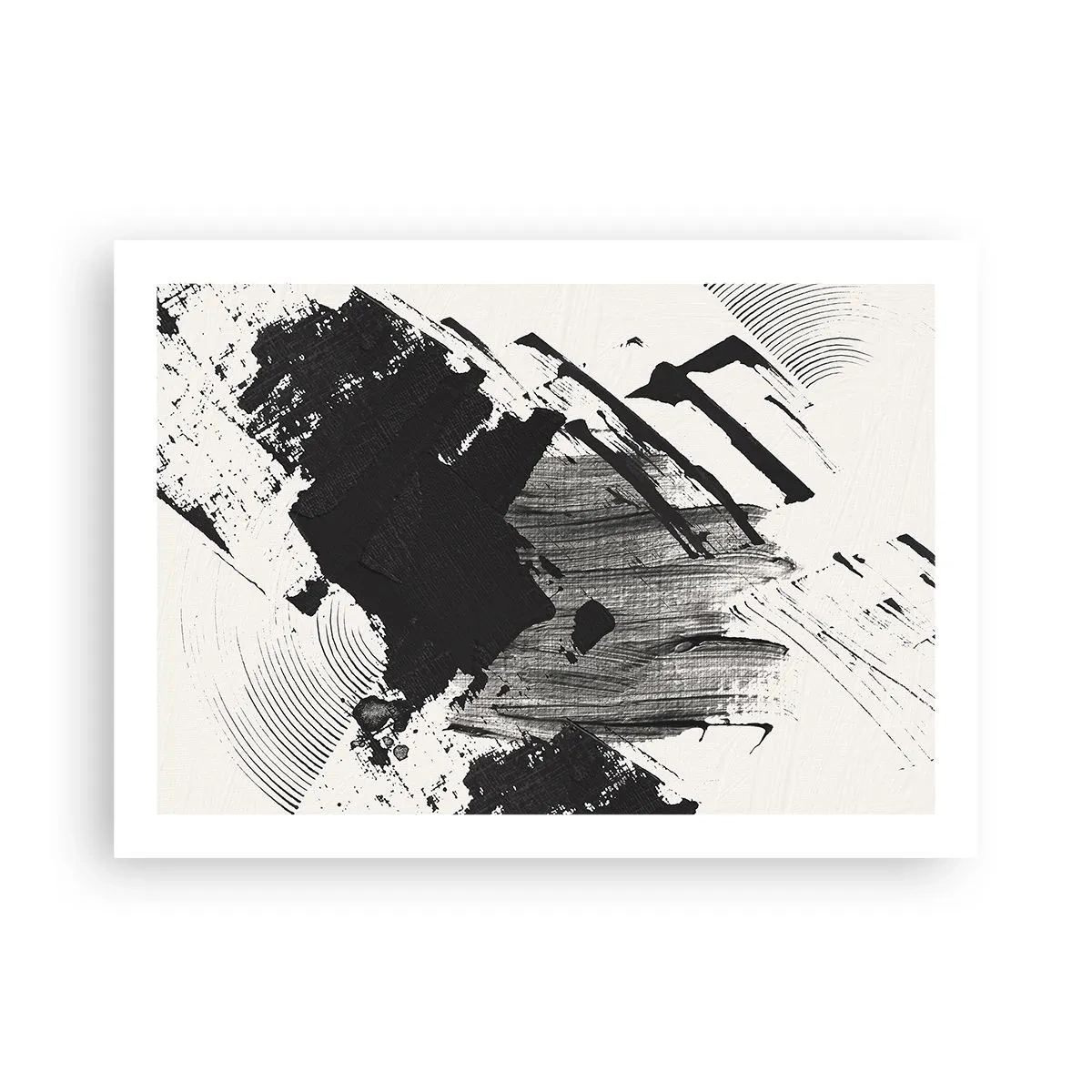 Poster - Abstract - Expression of Black - 70x50 cm