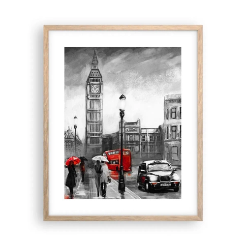 Poster in light oak frame - Not Such a Grey City - 40x50 cm