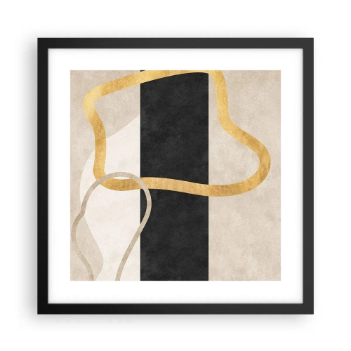 Poster in black frame - Shapes in Loops - 40x40 cm