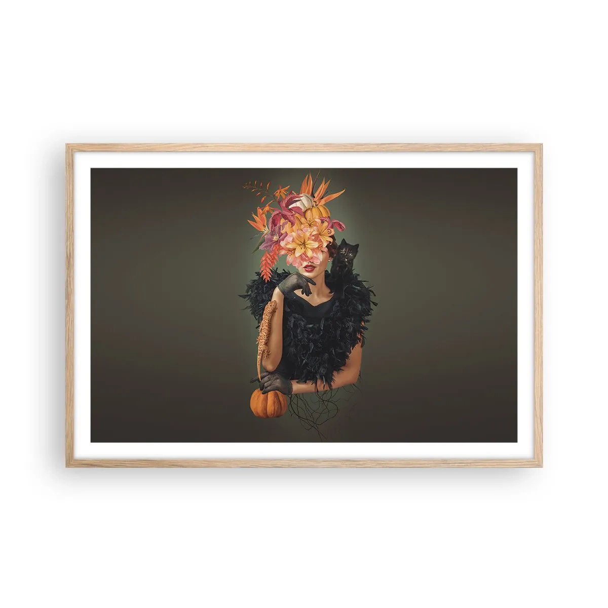 Poster in light oak frame - Charm of a Witch - 91x61 cm