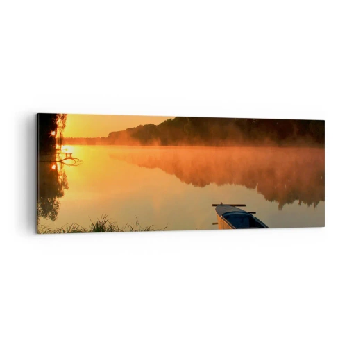 Canvas picture - Sunrise by a Mirror-like Water - 140x50 cm