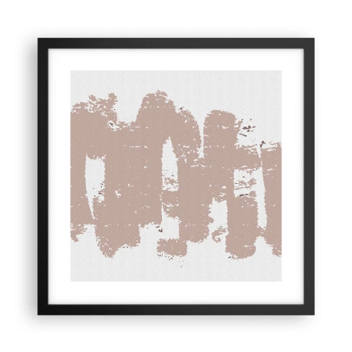 Poster in black frame - Abstract in Delicate Pink - 40x40 cm