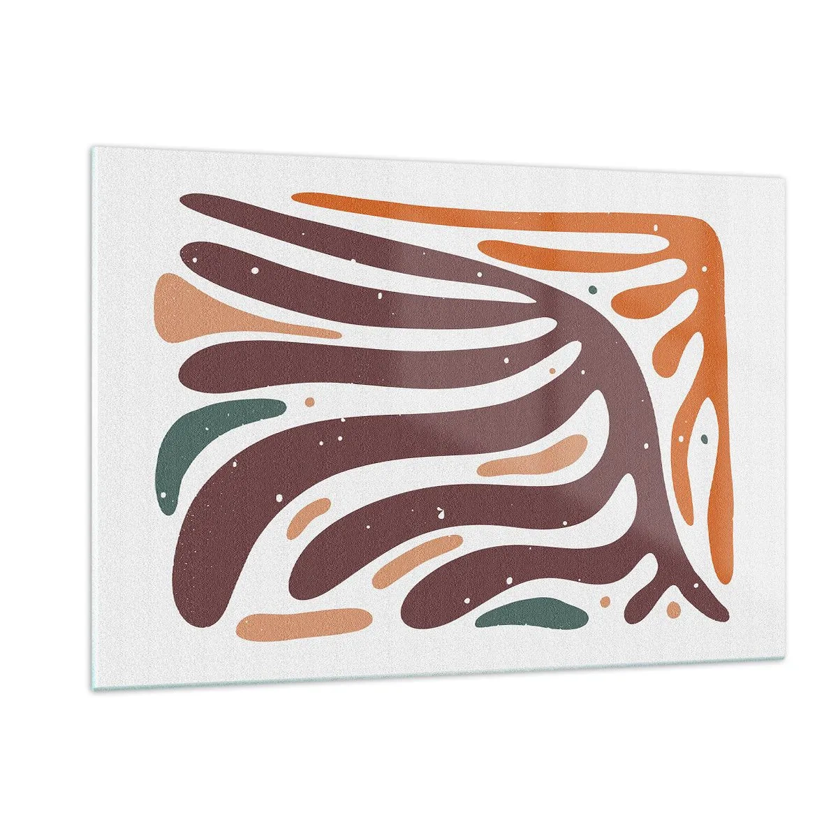 Glass picture - Radiant Organic Composition - 120x80 cm