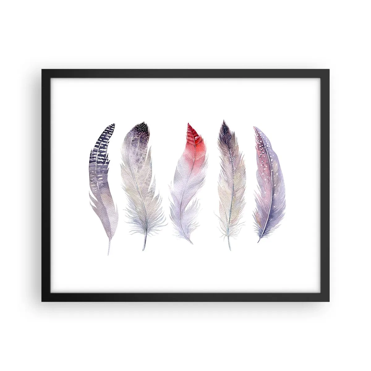 Poster in black frame - Delicate Like Pink Fog - 50x40 cm