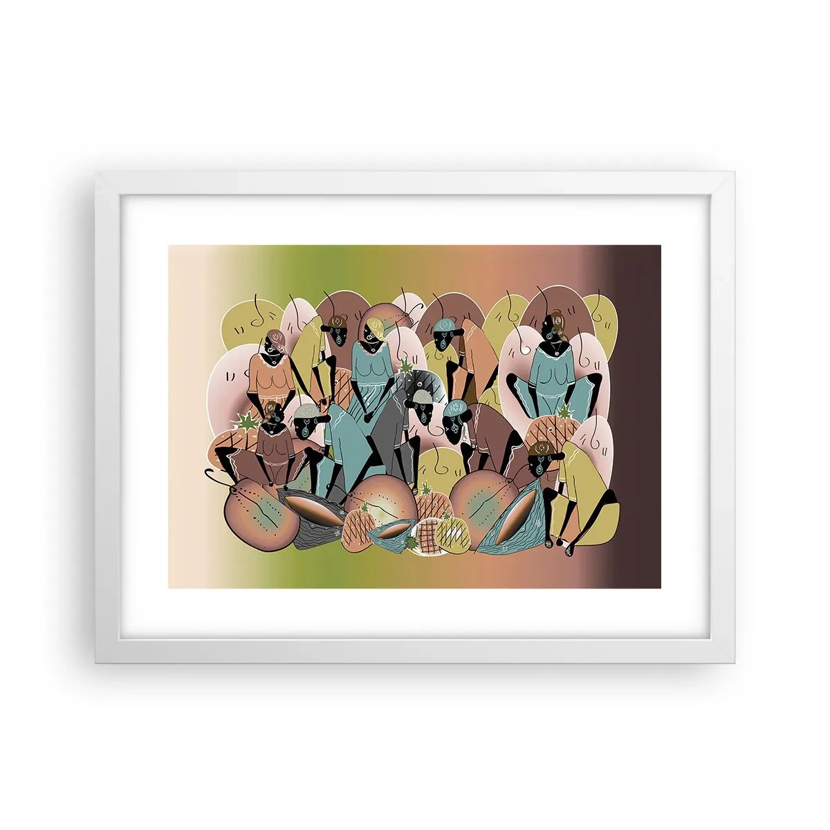 Poster in white frmae - Big Holiday Is Coming - 40x30 cm