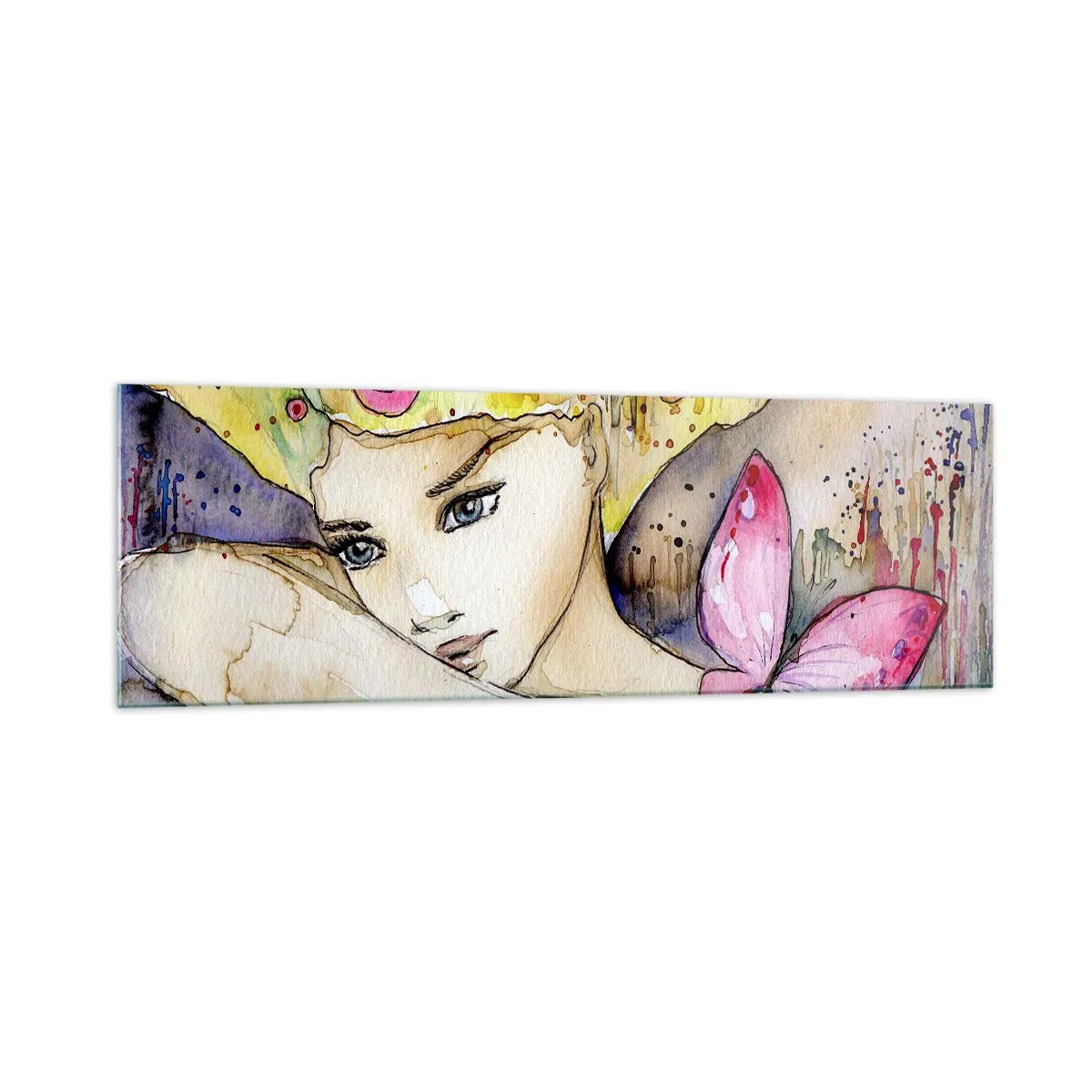Glass picture - Butterfly Princess - 160x50 cm