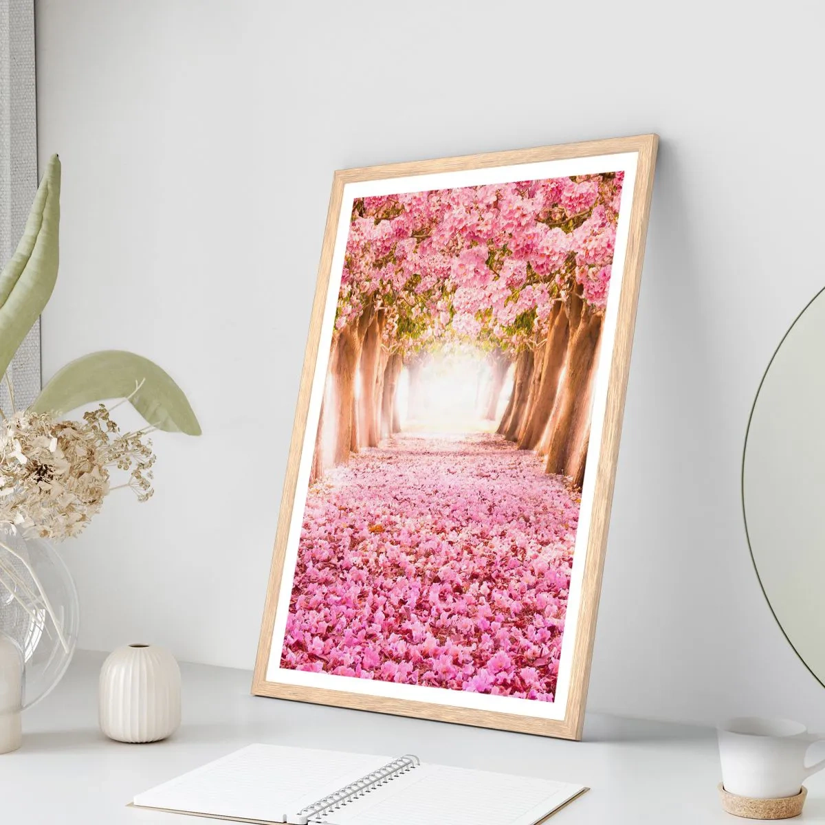 Poster in light oak frame - Way to Heaven - 40x50 cm