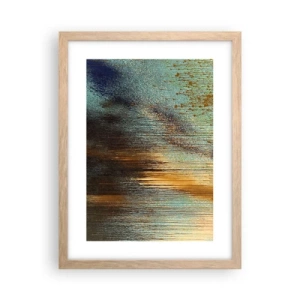 Poster in light oak frame - Non-accidental Colourful Composition - 30x40 cm