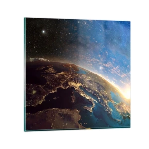 Glass picture - Let's Look at Each Other from a Distance - 60x60 cm
