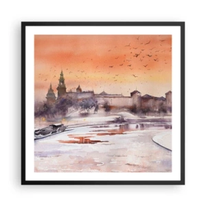 Poster in black frame - Royal Sunset - 60x60 cm