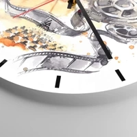 Clock face with lines