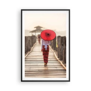 Poster in black frame - On an Old Bridge - 61x91 cm