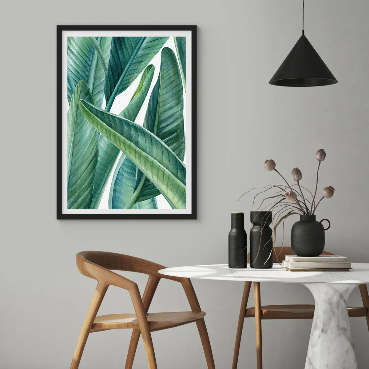 Poster in black frame - Only Green Itself - 30x40 cm