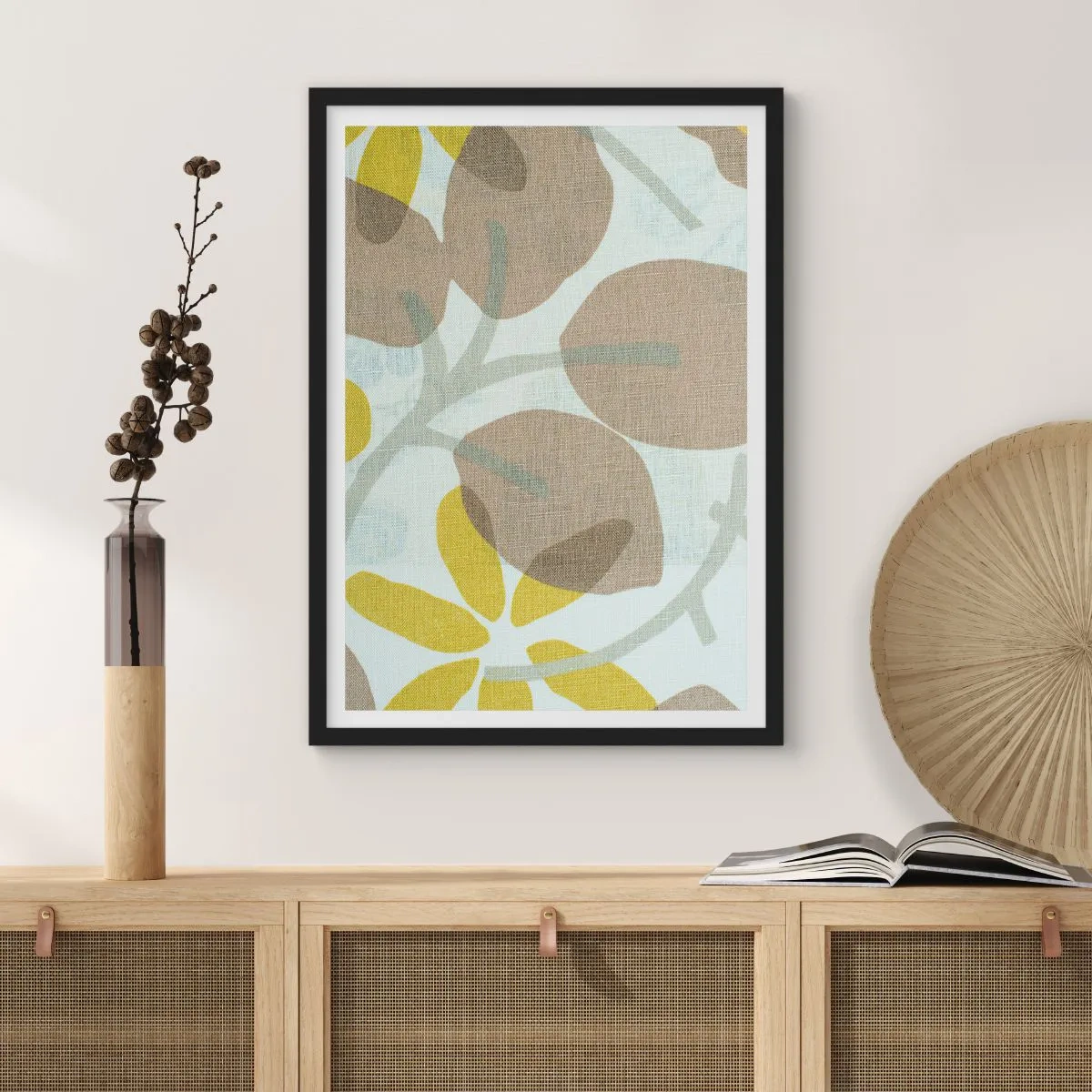 Poster in black frame - Composition in Full Sunlight - 30x40 cm