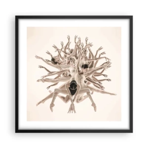Poster in black frame - Dance in Bloom - 50x50 cm