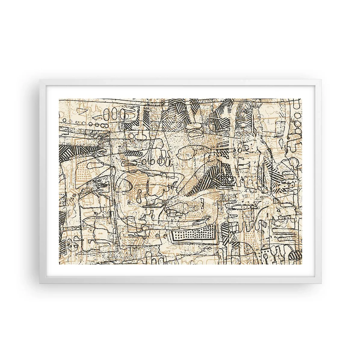 Poster in white frmae - Waiting to Be Decoded - 70x50 cm