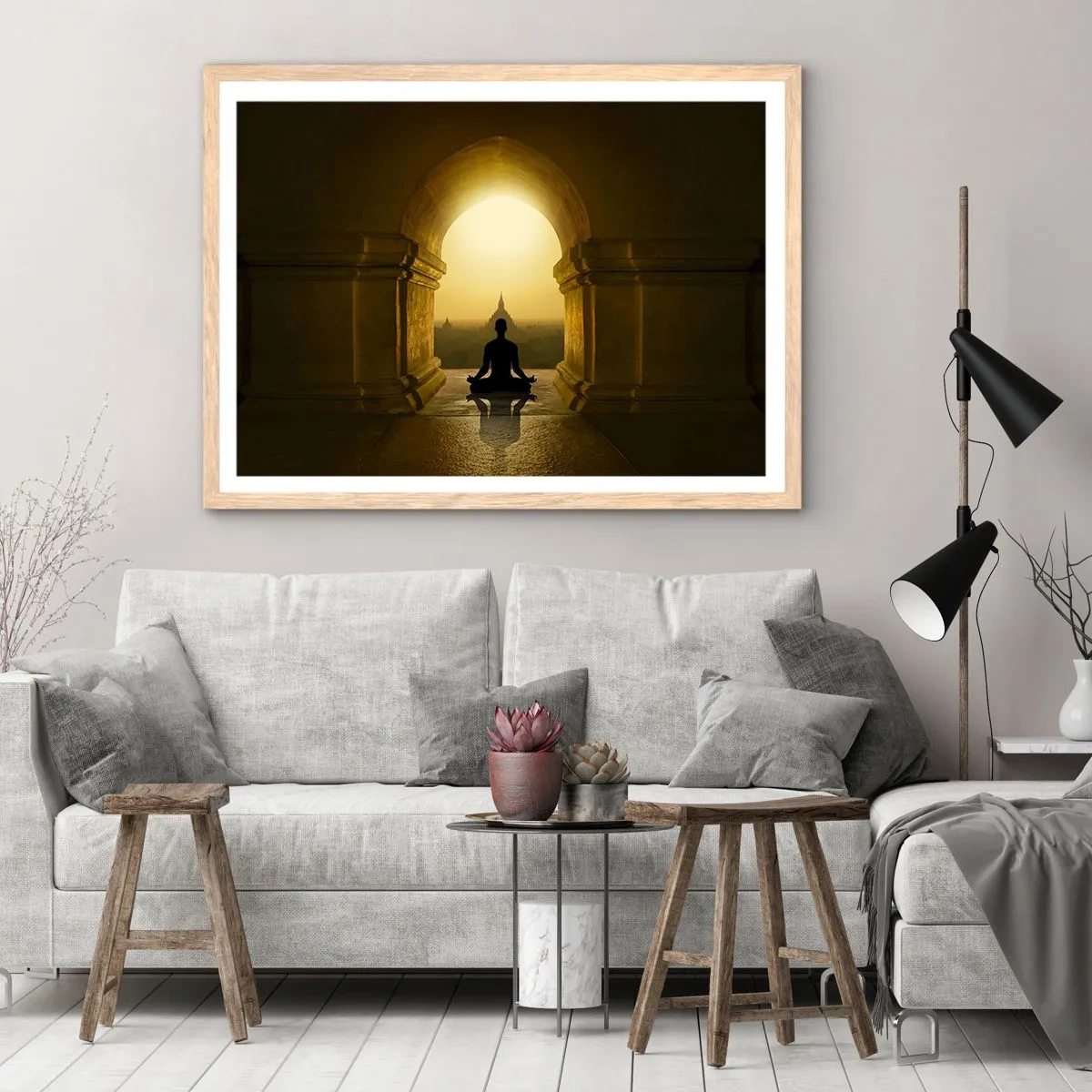 Poster in light oak frame - Full Harmony - 40x30 cm