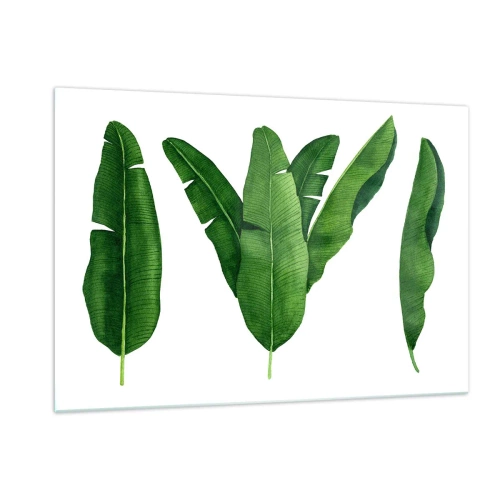 Glass picture - Green Symmetry - 120x80 cm