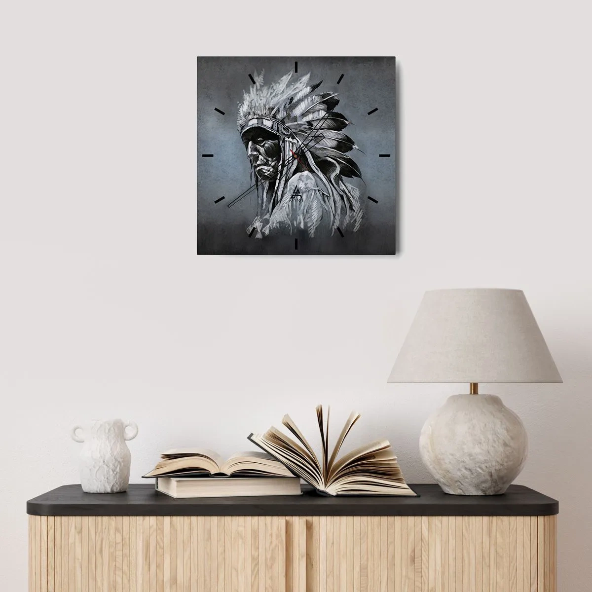 Wall clock - Clock on glass - Return to the Roots - 30x30 cm
