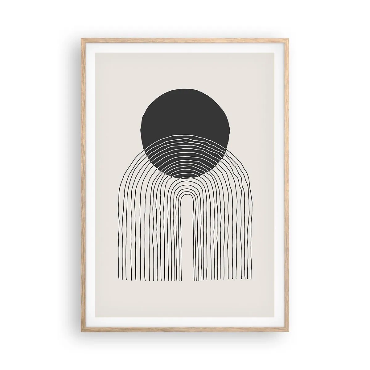 Poster in light oak frame - Trembling and Certainty - 70x100 cm