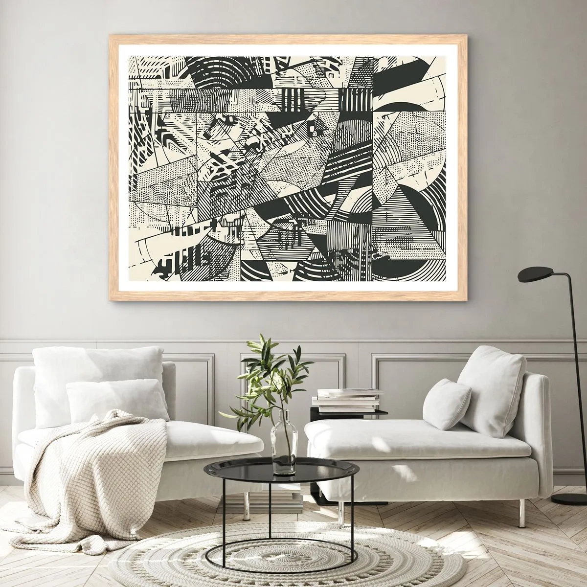 Poster in light oak frame - Dynamics of Contemporaneity - 100x70 cm
