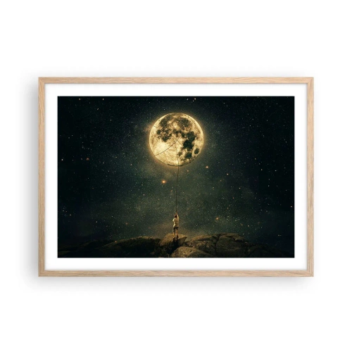 Poster in light oak frame - One that Stole the Moon - 70x50 cm