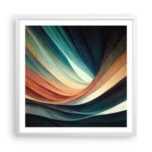 Poster in white frmae - Woven from Colours - 60x60 cm