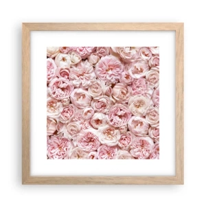 Poster in light oak frame - Decked with Roses - 30x30 cm