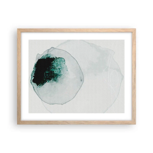 Poster in light oak frame - In a Waterdrop - 50x40 cm