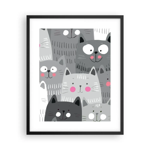 Poster in black frame - Cat's World - 40x50 cm