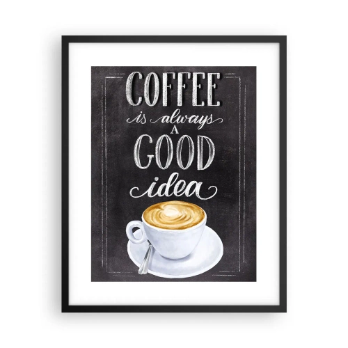 Poster in black frame - Of Course! - 40x50 cm