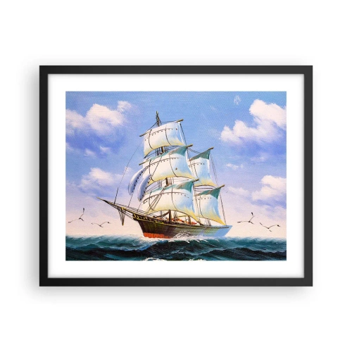 Poster in black frame - Proudly with Wind - 50x40 cm