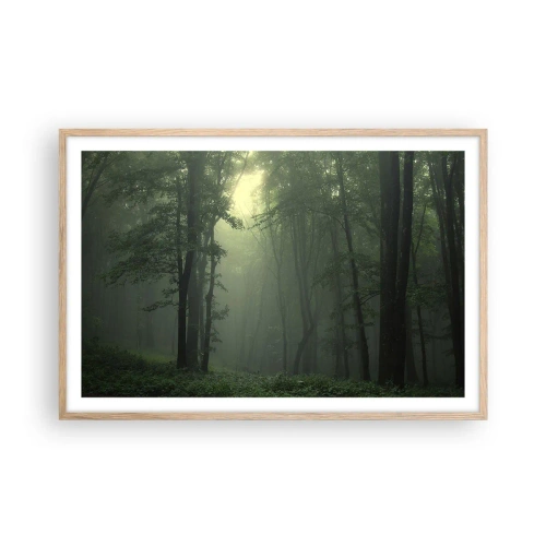 Poster in light oak frame - Before It Wakes Up - 91x61 cm