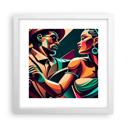 Poster in white frmae - In a Heartbeat - 30x30 cm