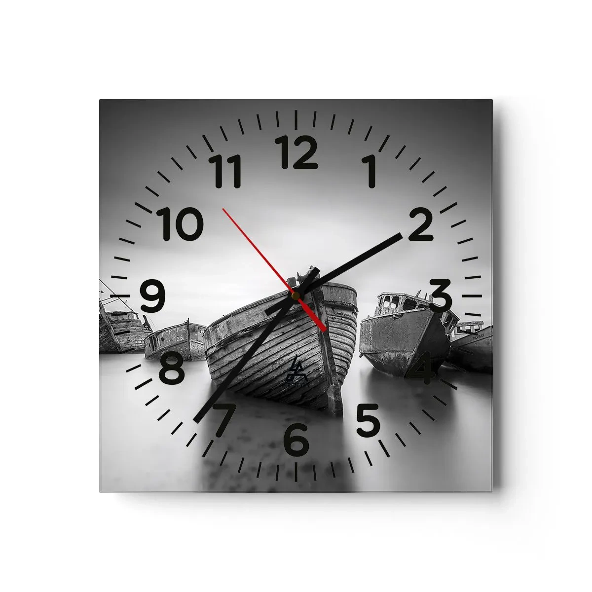 Wall clock - Clock on glass - Now Only a Memory - 40x40 cm