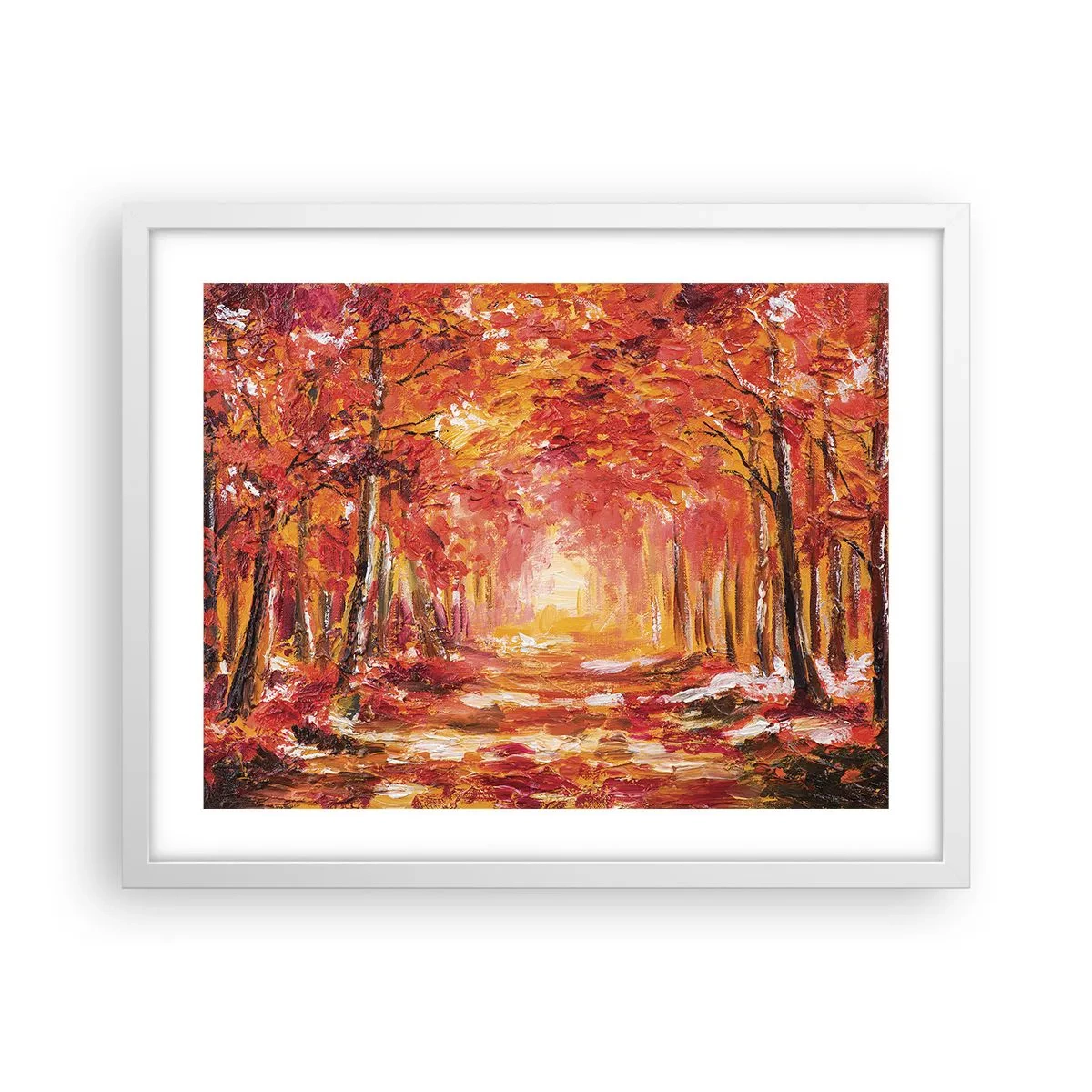 Poster in white frmae - Copper Forest - 50x40 cm