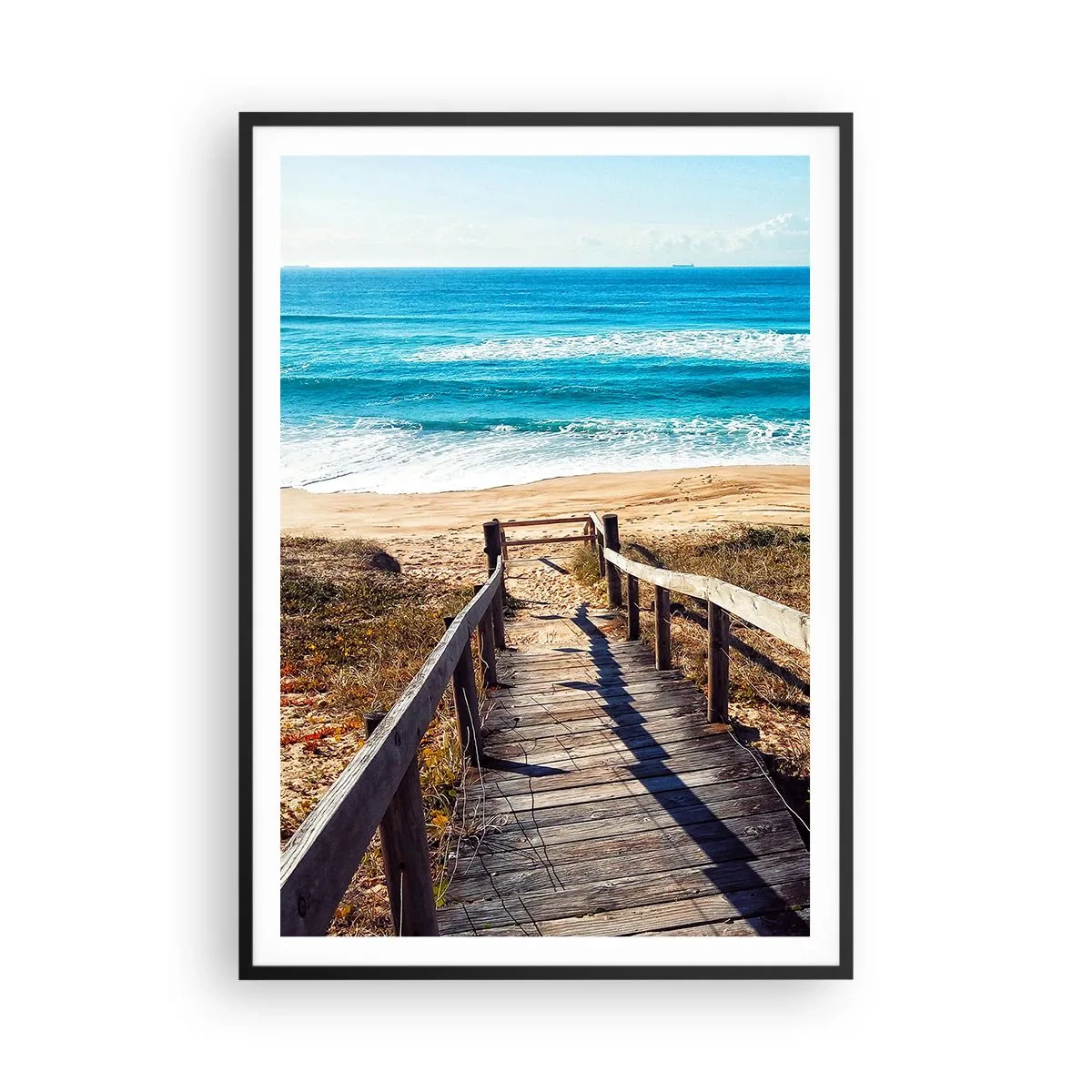 Poster in black frame - Run! - 70x100 cm