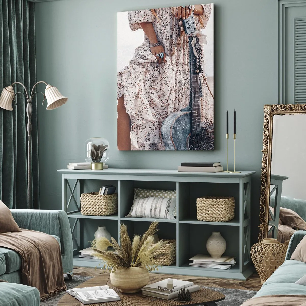 Canvas picture - Flower Chidlren on their Way - 70x100 cm