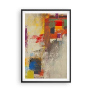 Poster in black frame - Geometry of Colours - 61x91 cm