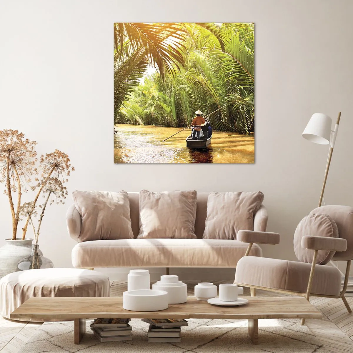 Canvas picture - Through a Palm Ravine - 40x40 cm