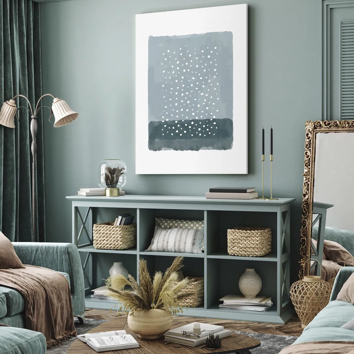 Canvas picture - Grown on the Blue - 55x100 cm