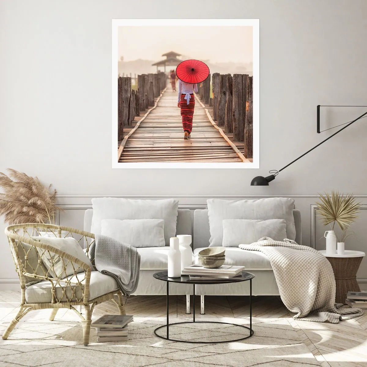 Poster - On an Old Bridge - 50x50 cm