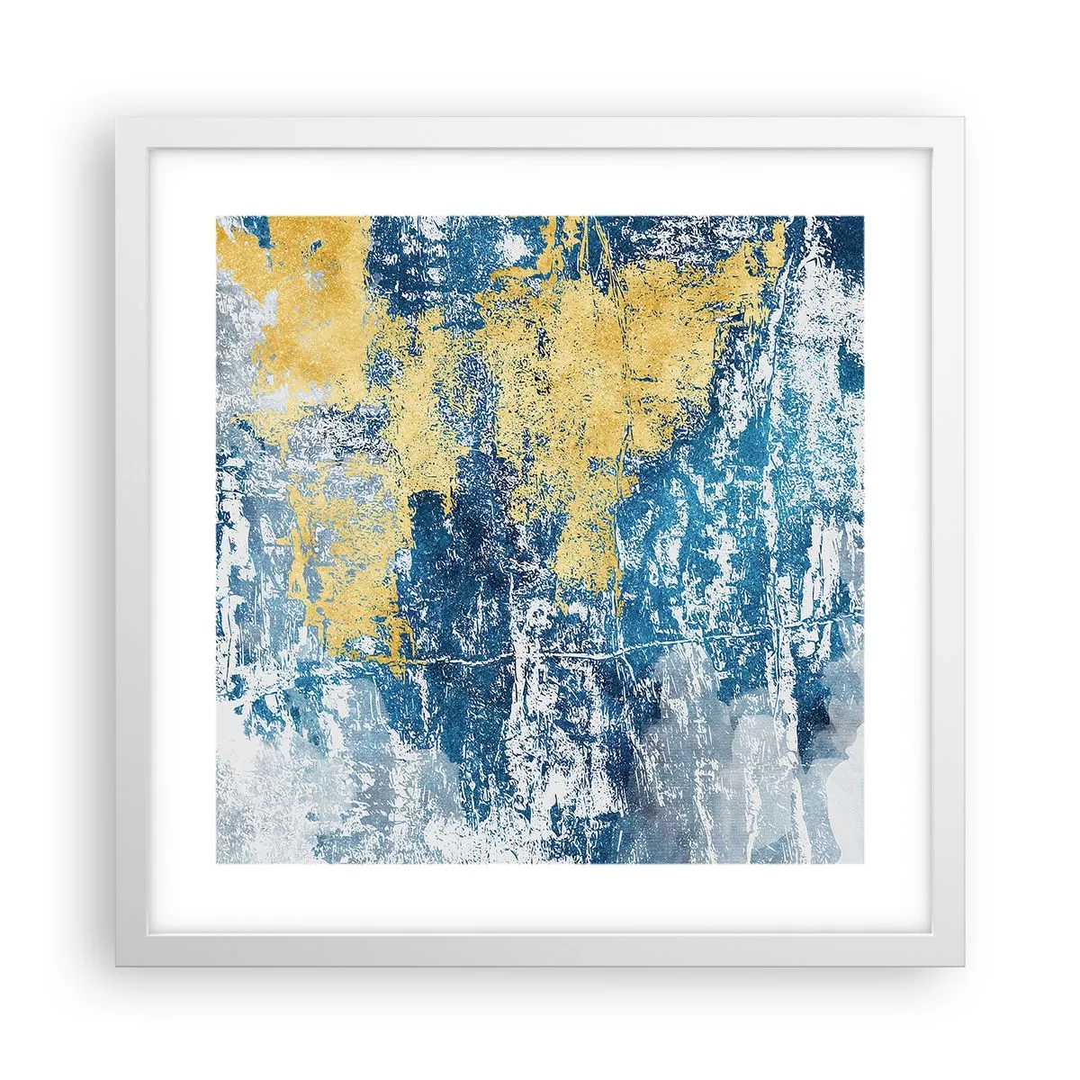 Poster in white frmae - Abstract Full of Optimism - 40x40 cm