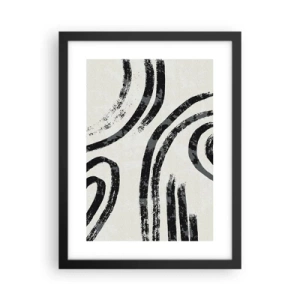 Poster in black frame - Stopped Half Way - 30x40 cm