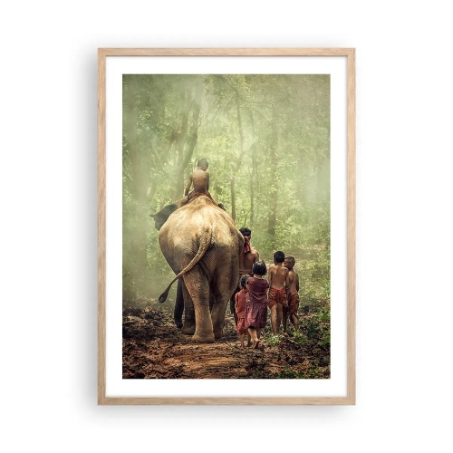 Poster in light oak frame - New Jungle Book - 50x70 cm