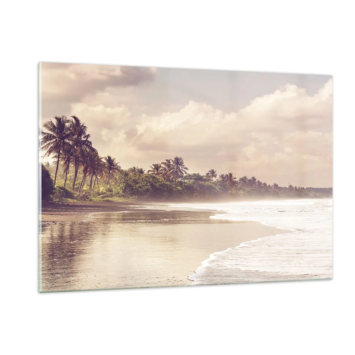 Glass picture - Caress of the Waves - 120x80 cm