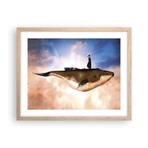Poster in light oak frame - Surreal Journey - 50x40 cm