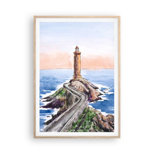 Poster in light oak frame - In the Direction of the Sea - 70x100 cm
