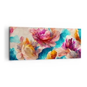Canvas picture - Colourful Splendour of a Bouquet - 120x50 cm